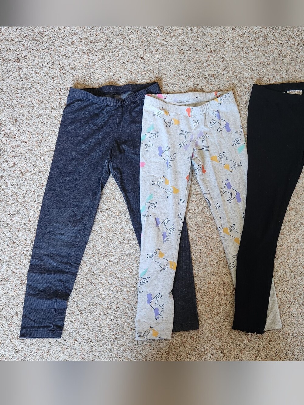 Cat & Jack Set Of 3 S(6/6x) Leggings